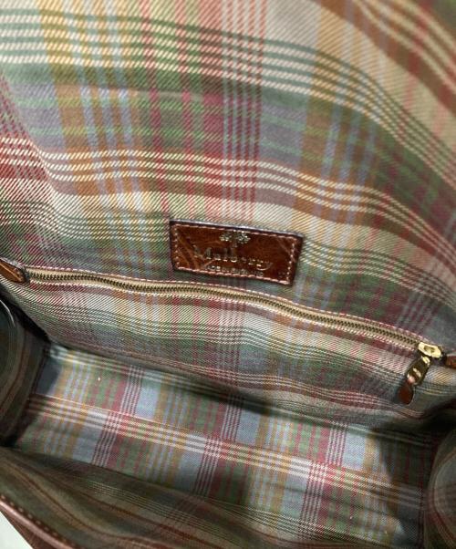 MULBERRY（マルベリー）MULBERRY (マルベリー) クロコ型押しハンドバッグ ブラウンの古着・服飾アイテム