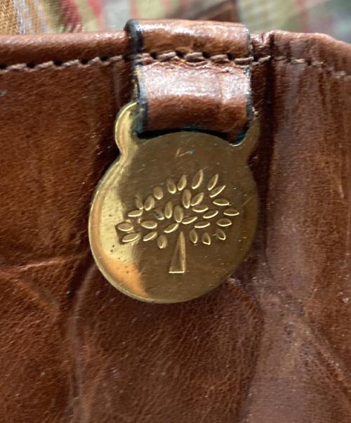 MULBERRY（マルベリー）MULBERRY (マルベリー) クロコ型押しハンドバッグ ブラウンの古着・服飾アイテム