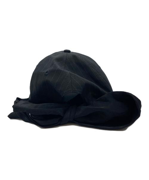 MAISON SPECIAL（メゾンスペシャル）MAISON SPECIAL (メゾンスペシャル) Back Ribbon Cap ブラックの古着・服飾アイテム