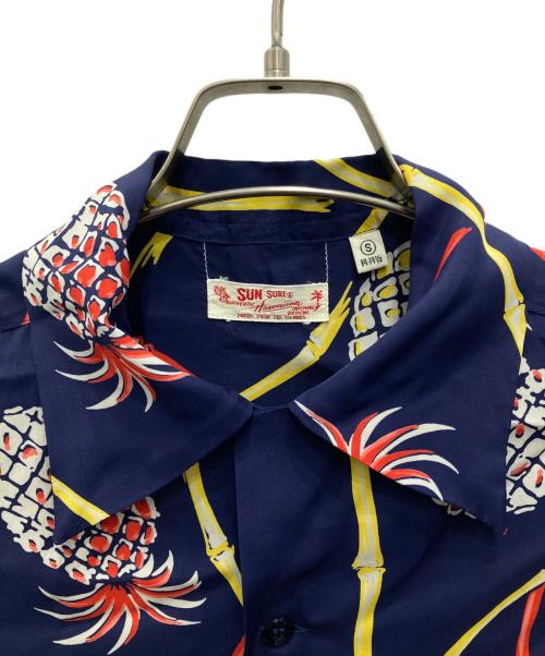 Sun Surf（サンサーフ）Sun Surf (サンサーフ) レーヨンアロハシャツ パープル サイズ:Sの古着・服飾アイテム