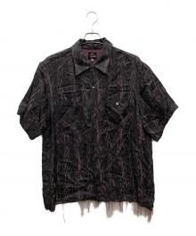 Needles（ニードルズ）の古着「C.O.B. S/S Classic Shirt/シー・オー・ビー ショートスリーブ クラシック シャツ」｜パープル×ブラック