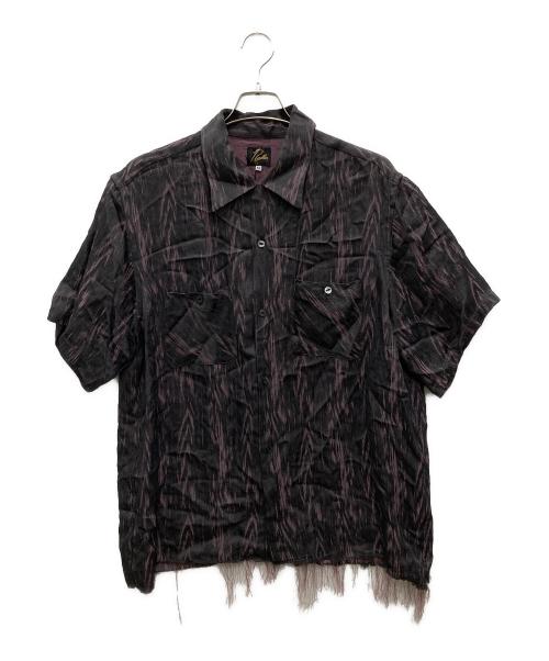 Needles（ニードルズ）Needles (ニードルズ) C.O.B. S/S Classic Shirt/シー・オー・ビー ショートスリーブ クラシック シャツ パープル×ブラック サイズ:XLの古着・服飾アイテム
