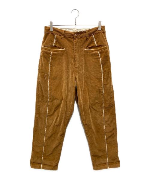kooi（コーイ）KOOI (コーイ) カットオフコーデュロイパンツ ブラウン サイズ:2の古着・服飾アイテム