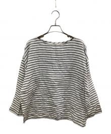 NILI LOTAN（ニリ ロータン）の古着「リネンブラウス」｜ホワイト×グレー