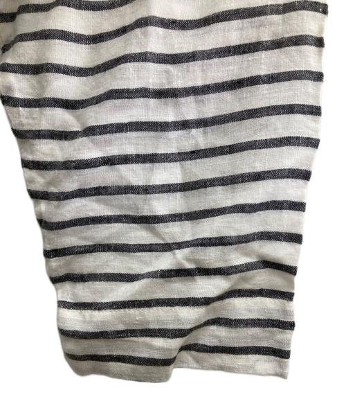 NILI LOTAN（ニリ ロータン）NILI LOTAN (ニリ ロータン) リネンブラウス ホワイト×グレー サイズ:01の古着・服飾アイテム