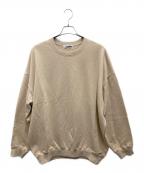 COMMEコメ）の古着「クルーネックスウェット」｜ベージュ