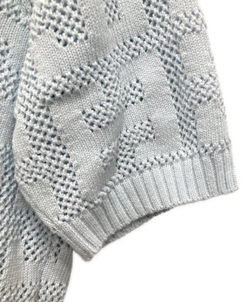 HUF（ハフ）HUF (ハフ) MONOGRAM JACQUARD ZIP SWEATER ブルー サイズ:M 未使用品の古着・服飾アイテム