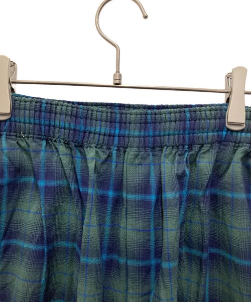 ESLOW（エスロー）ESLOW (エスロー) チェック柄イージーパンツ ブルー×グリーン サイズ:2の古着・服飾アイテム