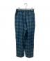 ESLOW (エスロー) チェック柄イージーパンツ ブルー×グリーン サイズ:2：7000円