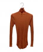 hakujiハクジ）の古着「Wool rib H/N PO/カットソー」｜ブラウン