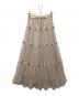 MISTREASS (ミストレアス) Mini Ribbon Volume Tulle Tiered Skirt/ミニ リボン ボリューム チュール ティアード スカート ベージュ サイズ:F：6000円