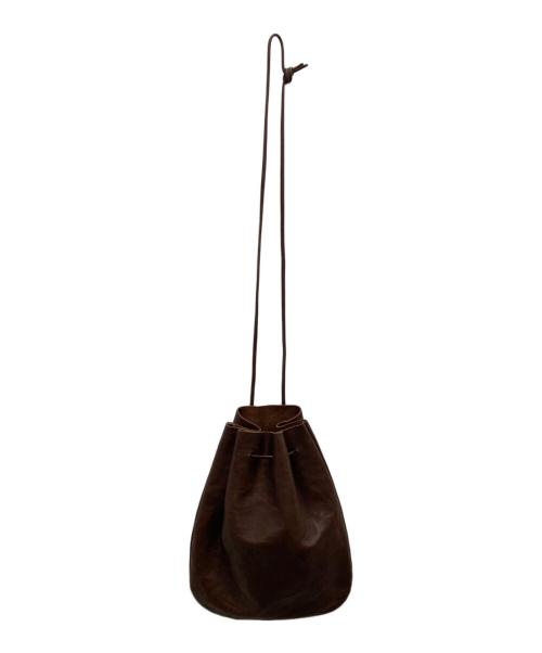 arts&crafts（アーツアンドクラフツ）ARTS&CRAFTS (アーツアンドクラフツ) DROP SHAPE POUCH M/ドロップ シェイプ ポーチ エム ブラウンの古着・服飾アイテム