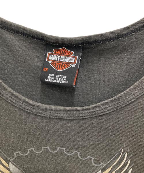HARLEY-DAVIDSON（ハーレーダビッドソン）HARLEY-DAVIDSON (ハーレーダビッドソン) 00'sノースリーブカットソー ブラック サイズ:2XLの古着・服飾アイテム
