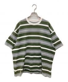 FreshService（フレッシュサービス）の古着「MULTI BORDER S／S TEE」｜グレー×グリーン