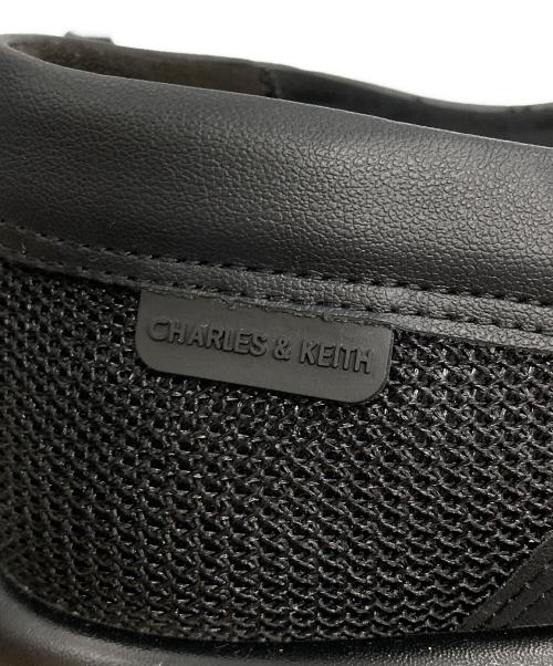 CHARLES & KEITH（チャールズアンドキース）CHARLES & KEITH (チャールズ＆キース) メッシュ カーブプラットフォームメリージェーン ブラック サイズ:38の古着・服飾アイテム