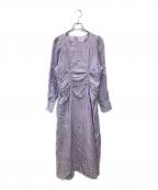 RAY BEAMSレイ ビームス）の古着「チェックバックレースワンピース」｜パープル