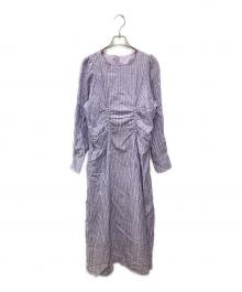 RAY BEAMS（レイ ビームス）の古着「チェックバックレースワンピース」｜パープル