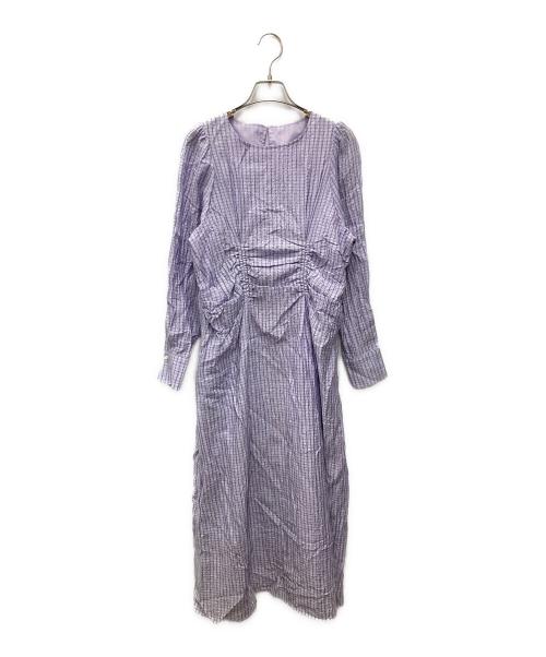 RAY BEAMS（レイ ビームス）RAY BEAMS (レイ ビームス) チェックバックレースワンピース パープル サイズ:不明（実寸をご確認ください）の古着・服飾アイテム