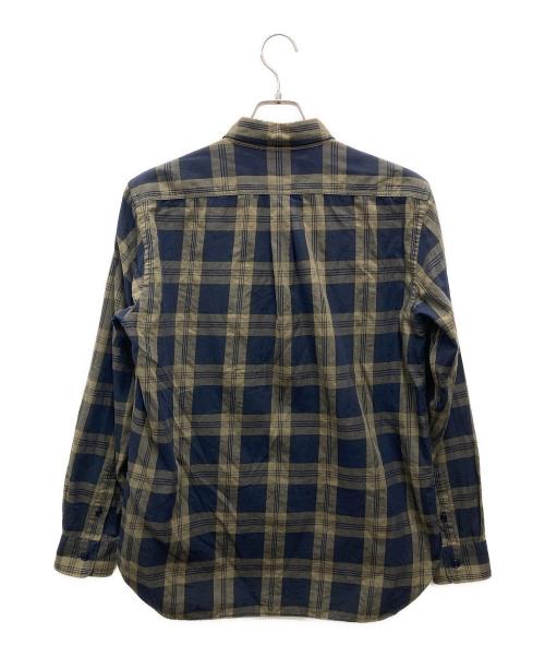 FRED PERRY（フレッドペリー）FRED PERRY (フレッドペリー) ミリタリーチャックシャツ カーキ×ネイビー サイズ:Lの古着・服飾アイテム