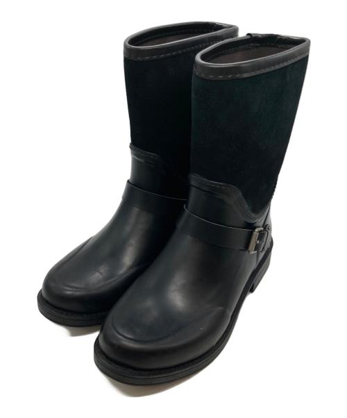 UGG（アグ）UGG (アグ) ラバースエードレインショートブーツ ブラック サイズ:25の古着・服飾アイテム