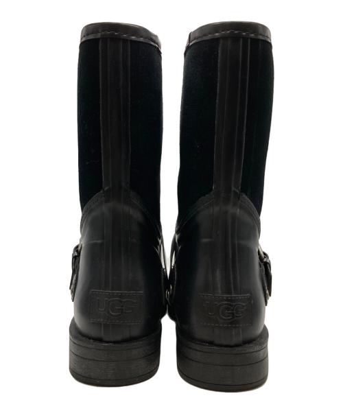 UGG（アグ）UGG (アグ) ラバースエードレインショートブーツ ブラック サイズ:25の古着・服飾アイテム