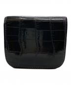 WILDSWANSワイルドスワンズ）の古着「クロコダイルレザー2つ折り財布」｜ブラック