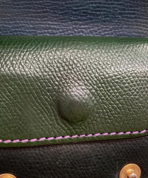 WILDSWANS（ワイルドスワンズ）WILDSWANS (ワイルドスワンズ) クロコダイルレザー2つ折り財布 ブラックの古着・服飾アイテム