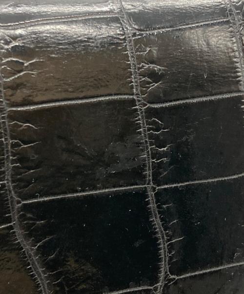 WILDSWANS（ワイルドスワンズ）WILDSWANS (ワイルドスワンズ) クロコダイルレザー2つ折り財布 ブラックの古着・服飾アイテム