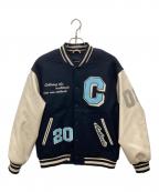 COVERNATカバーナット）の古着「スタジャン」｜ネイビー×ホワイト