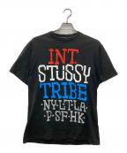 stussyステューシー）の古着「オールドワールドツアーTシャツ」｜ブラック