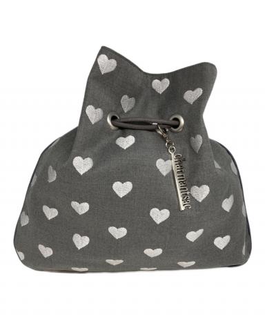 Charmantsac ハート エンブロイダリー巾着バッグ　限定完売品 Charmantsac ハート エンブロイダリー巾着バッグ 限定完売品 - メルカリ