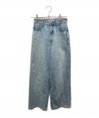 YANUKヤヌーク）の古着「”JOAN”ルーズストレートパンツ」｜ブルー