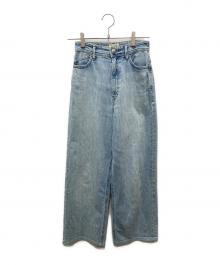 YANUK（ヤヌーク）の古着「”JOAN”ルーズストレートパンツ」｜ブルー