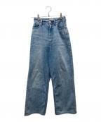 YANUKヤヌーク）の古着「”JOAN”Really Light ルーズストレートパンツ」｜ブルー