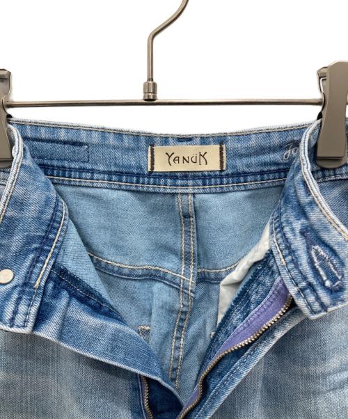 YANUK（ヤヌーク）YANUK (ヤヌーク) ”JOAN”Really Light ルーズストレートパンツ ブルー サイズ:W23の古着・服飾アイテム