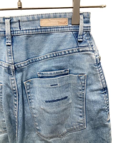 YANUK（ヤヌーク）YANUK (ヤヌーク) ”JOAN”Really Light ルーズストレートパンツ ブルー サイズ:W23の古着・服飾アイテム