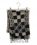 FENDIフェンディ）の古着「ストール」｜ブラック×ベージュ