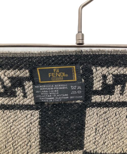 FENDI（フェンディ）FENDI (フェンディ) ストール ブラック×ベージュの古着・服飾アイテム