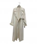 23区ニジュウサンク）の古着「ポリエステルツイルストレッチ トレンチコート」｜ホワイト