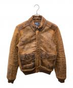 POLO RALPH LAURENポロ・ラルフローレン）の古着「A-2レザーフライトジャケット」｜ブラウン