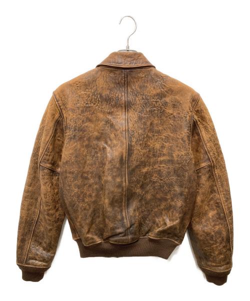 POLO RALPH LAUREN（ポロ・ラルフローレン）POLO RALPH LAUREN (ポロ・ラルフローレン) A-2レザーフライトジャケット ブラウン サイズ:Ｓの古着・服飾アイテム