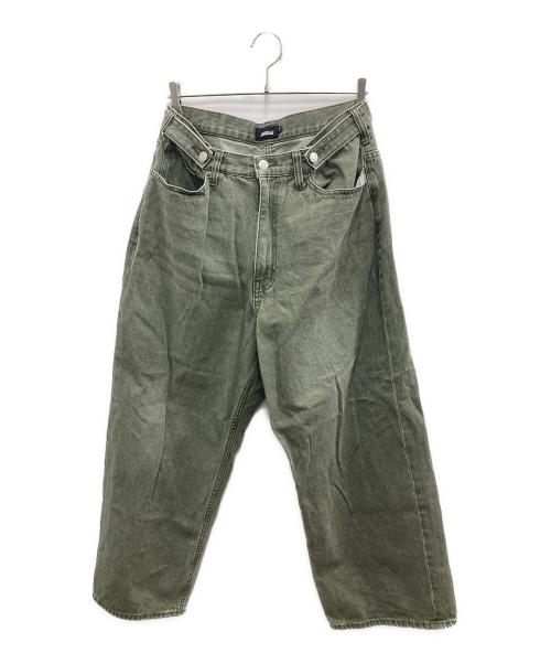 X-LARGE（エクストララージ）X-LARGE (エクストララージ) BAGGY DENIM PANTS　バギーデニムパンツ グリーン サイズ:34の古着・服飾アイテム