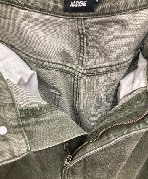 X-LARGE（エクストララージ）X-LARGE (エクストララージ) BAGGY DENIM PANTS　バギーデニムパンツ グリーン サイズ:34の古着・服飾アイテム