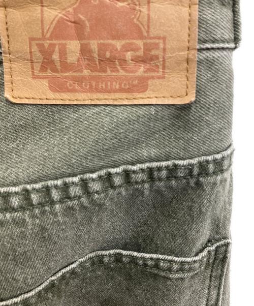 X-LARGE（エクストララージ）X-LARGE (エクストララージ) BAGGY DENIM PANTS　バギーデニムパンツ グリーン サイズ:34の古着・服飾アイテム