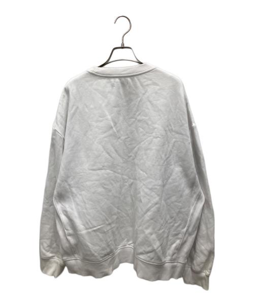 Calvin Klein（カルバンクライン）Calvin Klein (カルバンクライン) ロゴ刺繍クルーネックスウェット ホワイト サイズ:Mの古着・服飾アイテム