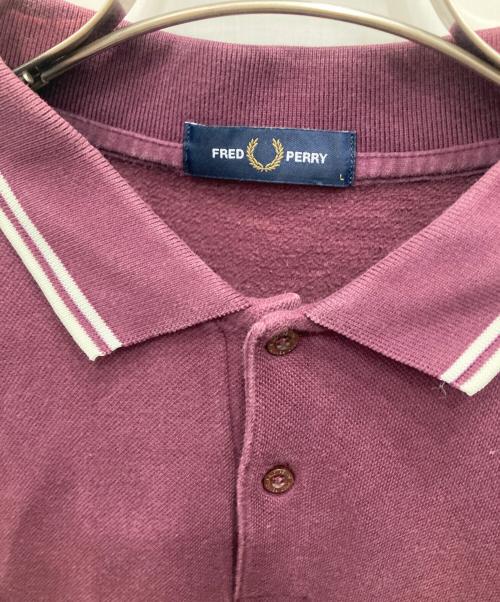 FRED PERRY（フレッドペリー）FRED PERRY (フレッドペリー) 長袖ポロシャツ ボルドー サイズ:Lの古着・服飾アイテム
