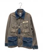 AVIREXアヴィレックス）の古着「リメイクコンバットジャケット」｜ベージュ