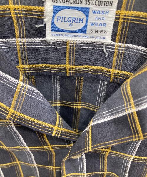 Pilgrim（ピルグリム）Pilgrim (ピルグリム) 60Sチェックシャツ グレー サイズ:Mの古着・服飾アイテム