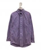BROOKS BROTHERSブルックスブラザーズ）の古着「チェックシャツ」｜ネイビー×レッド