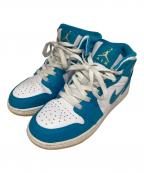 NIKEナイキ）の古着「GS Air Jordan 1 Mid Aqua」｜ホワイト×ブルー